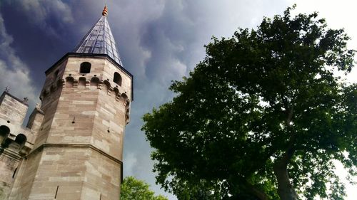 Low angle view of church against sky