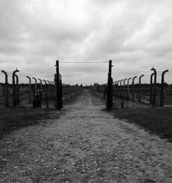 Walkway against sky