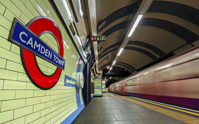 View of subway train