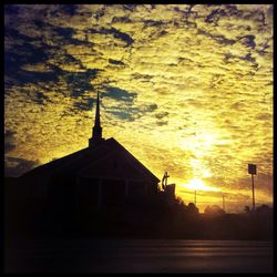 Sun shining through clouds