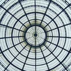 Low angle view of glass ceiling