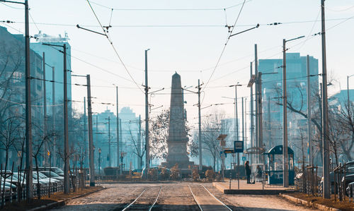 Panoramic view of russian monument square in sofia, bulgaria.