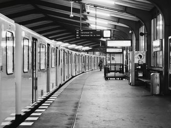 Empty railway station platform