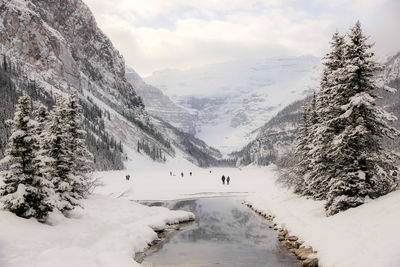 Scenic view of snowcapped mountain