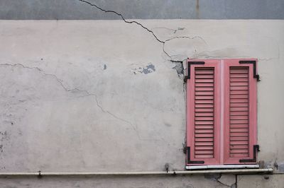 Close-up of window on building