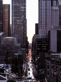 View of skyscrapers in city