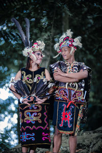 Portrait of woman wearing traditional clothing