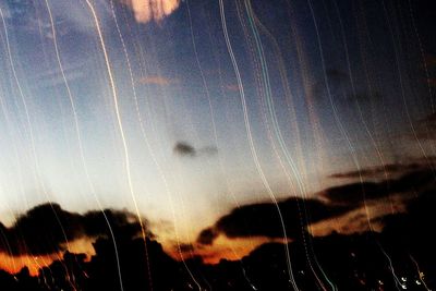 Low angle view of sky during sunset