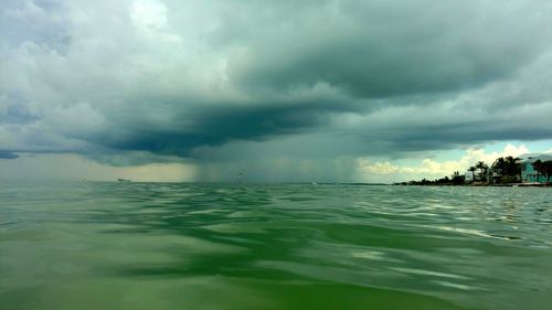 Storm clouds over sea