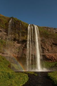 Scenic view of waterfall