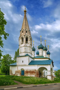 Low angle view of church against sky