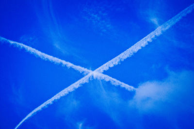 Close-up of blue umbrella