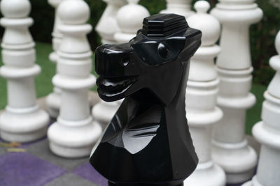 Close-up of chess piece