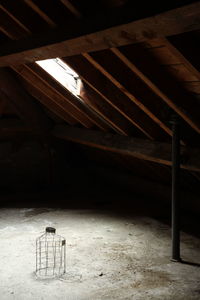 Empty seats in abandoned building