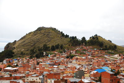 High angle shot of townscape