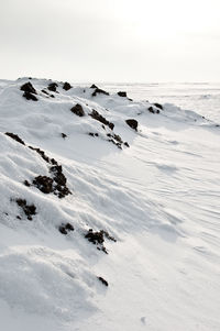 Scenic view of snow covered landscape