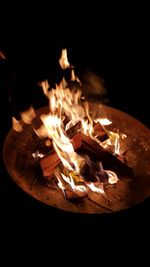 Close-up view of bonfire