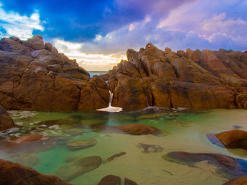 Scenic view of rock formations