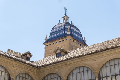 Low angle view of building against clear sky