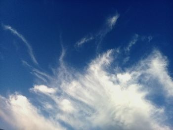 Low angle view of clouds in sky