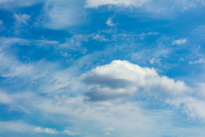 Low angle view of clouds in sky