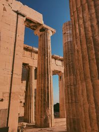 Low angle view of old ruins