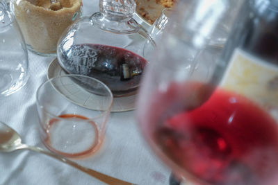 Close-up of hand on table