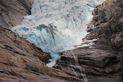 Scenic view of waterfall