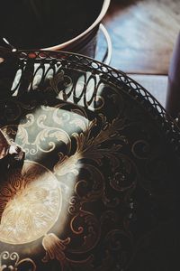 High angle view of decoration on table at home