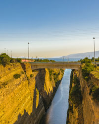 Scenic view of river against clear sky