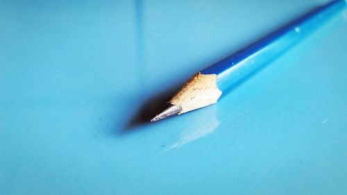 High angle view of pencil on table