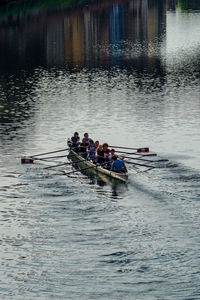 People enjoying in river