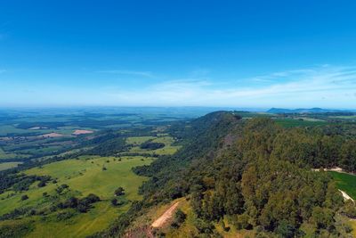 Panoramic view of agriculture field. rural and countryside scene. great landscape.