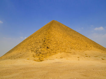 View of desert against clear sky