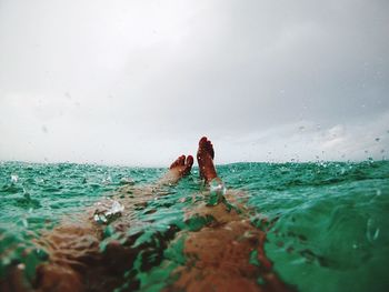 Woman in sea