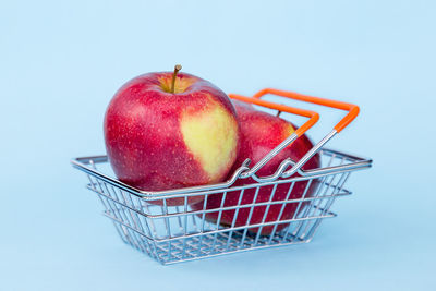 Close-up of apple in basket