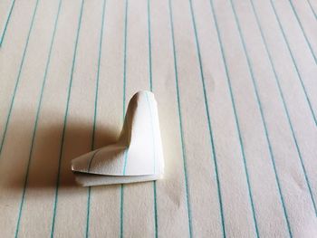 Close-up of paper heart shaped 