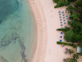 High angle view of beach