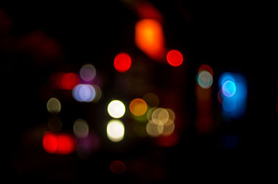 Defocused image of illuminated lights