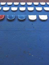 Close-up view of blue surface
