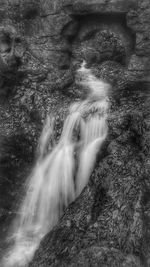 High angle view of waterfall