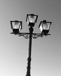 Low angle view of lamp post