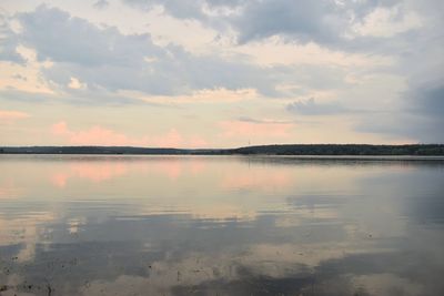 Reflection of clouds in sea