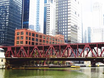 Low angle view of bridge over river