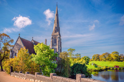 St. albans church near citadel kastellet in park churchillparken. kopenhagen, denmark.