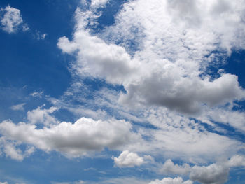 Low angle view of clouds in sky