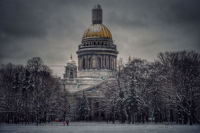 View of cathedral against sky during winter