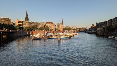 Bridge over river in city