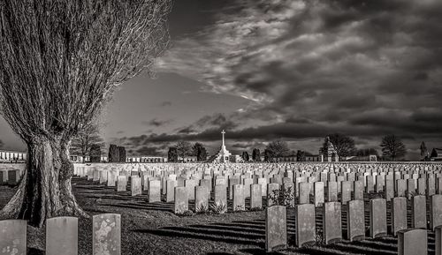 Built structure against cloudy sky