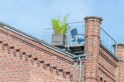 Low angle view of building against sky